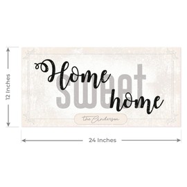 Sigo Signs Custom Home Sweet Home Sign, Modern Wall Decor Sign With Name, Christmas Gift, Homes, Cabins, Businesses and Office 12x24 Inches, ACM, Fade Resistant, Made in USA