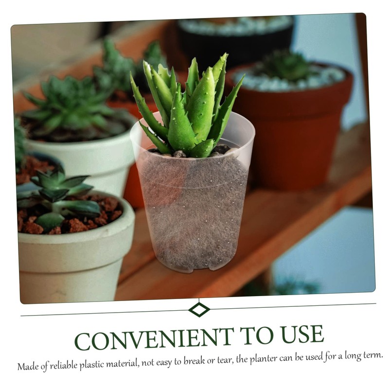 CAXUSD 10Pcs Seedling Pots for Succulent and Orchid Planting Transparent