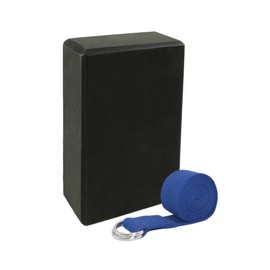 Venbytech for Black Yoga Block and Blue Yoga Strap