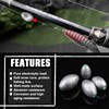 AMYSPORTS Egg Lead Fishing Weights Kit Drop Bass Weights Sinker