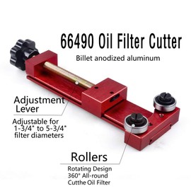 ZHSYMX 66490 Oil Filter Cutting Tool with 3 Blades,Oil Filter Cutter for Filter Cutting Range 1-3/4" to 5-3/4" Aluminum