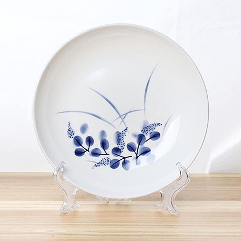 Litoexpe 24 Pcs 4 Inch Clear Plastic Easels Plate, Picture