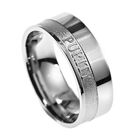 K18 Purity Ring Matthew 5:8 Scripture Blessed are The Pure in Heart Christian Band (10)