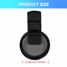 52mm Clip-on CPL Phone Camera Lens Filter, Universal Polarizing Filter with Clip Kit, Compatible with iPhoneSamsung/Android Smartphones
