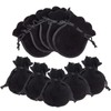 Drawstring Bags, Faux Velour, Set of 10, Jewelry Pouch, Accessory