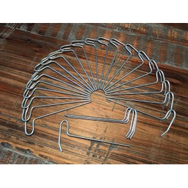 Tezula Plants Rhizome Clips for Orchids in Clay Pots - 6" Galvanized Steel (25)