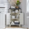 ACCOHOHO Corner Bathroom Cabinet, Farmhouse Small Corner Cabinet with Barn