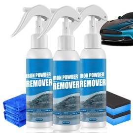 Car Rust Removal Spray,Iron Powder Remover,Rustout Instant Remover Spray,Multifunctional Paint Cleaner Car Maintenance Powder Spray Rust Remover Iron Cleaning,Iron Powder Remover for Car (3PCS*100ML)