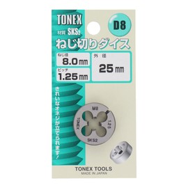 tonex Threaded Dice 25 mm D8 X 1.25