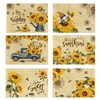 pinata Sunflower Kitchen Decor, Sunflower Placemats, Farmhouse Yellow Place Mats