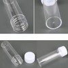 12Pcs 25ML Empty Clear Plastic Test Tubes with White Screw