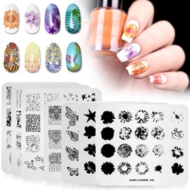 KADS Nail Art Stamping Plate Stainless Steel Beautifully Stamp Template Image Plates DIY Nail Art Tool 7 Plates