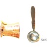 (Made in Turkey) Copper Ibric Jezbe (Turkish Coffee) Wooden Handle