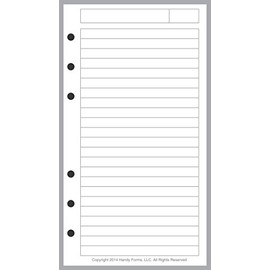 Personal Size Notes Pages Planner Insert, Sized and Punched for Filofax Personal Notebook (3.7" x 6.75")