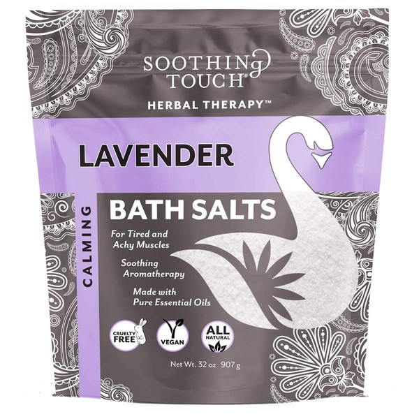 Soothing Touch W67369L32 Bath Salts Lavender, 32-Ounce