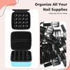 RISOU Portable Nail Polish Organizer Case for 16 Bottles of