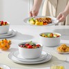 MALACASA 12 Pieces Gourmet Porcelain Dinnerware Sets, Premium Plates and