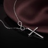 MiaofuMF Infinity Cross Necklace for Women Dainty Cross Pendant Necklae