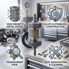 3/16" 6mm Universal Inline Fuel Filter, High Strength PC Clear