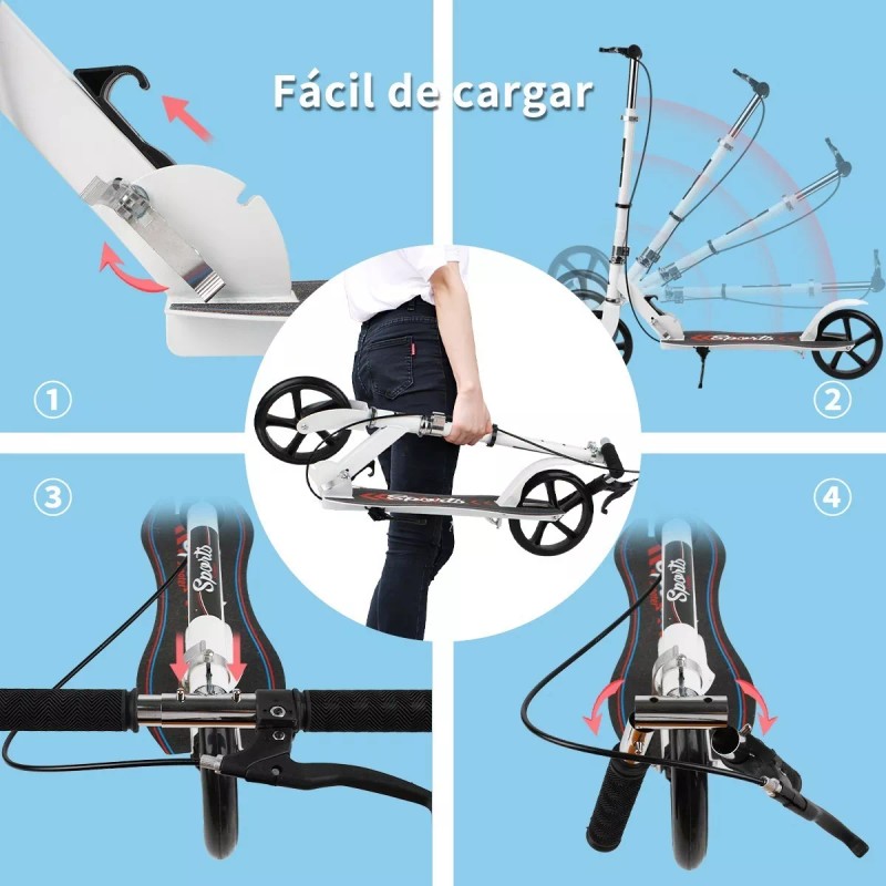 Show Me Patinete Adulto Con Freno De Mano Regulable Plegable