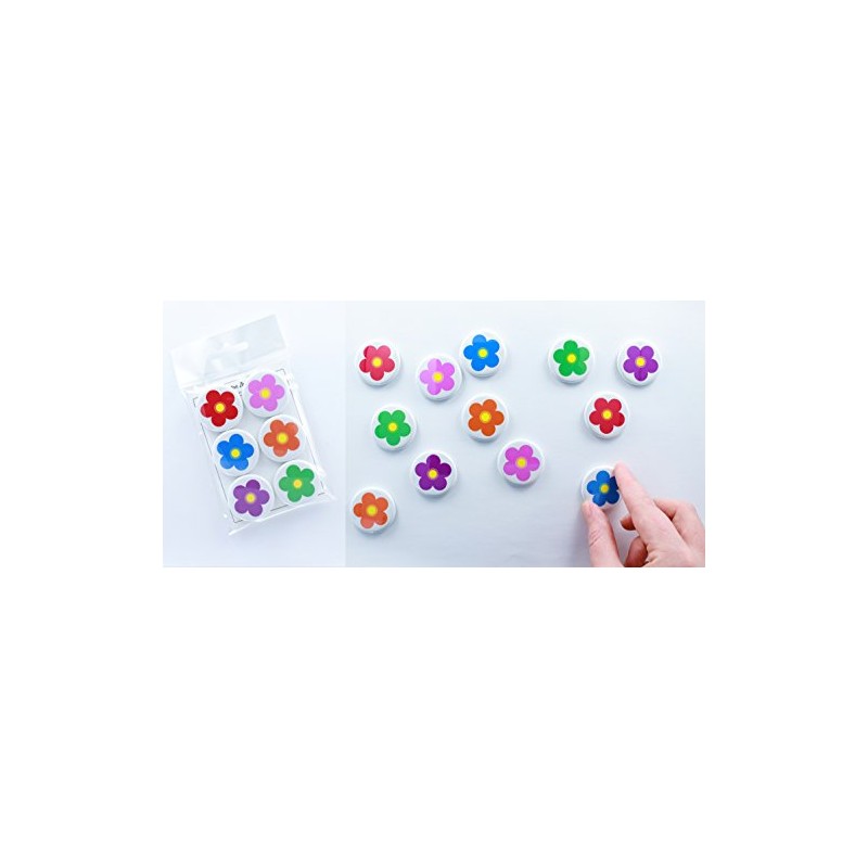 Vibrant Daisy Flower Fridge Magnets Made in UK by Button