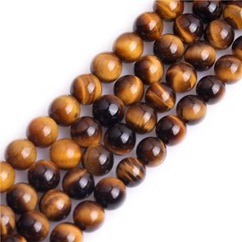 Bulk Wholesale 8mm Tigers Eye Natural Round Full Strand Semi Precious Healing Gemstone Beads for DIY Bracelet Necklace Jewellery Making by Jeannieparnell