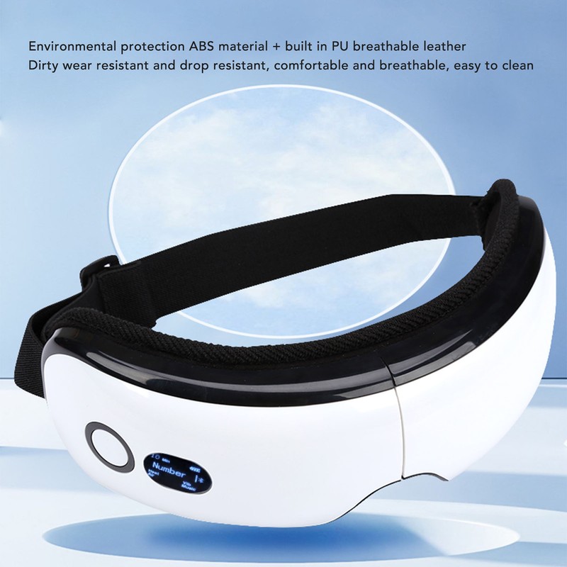 Eye Massager with Heating Bluetooth Music 6 Massage Modes Rechargeable
