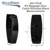 RecPro Black RV Rounded Baggage Door Catch Latch Compartment Hardware