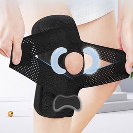 High-Elastic Knee Brace for Joint Taping, Hiking, Running, Gym, Basketball Black/XL