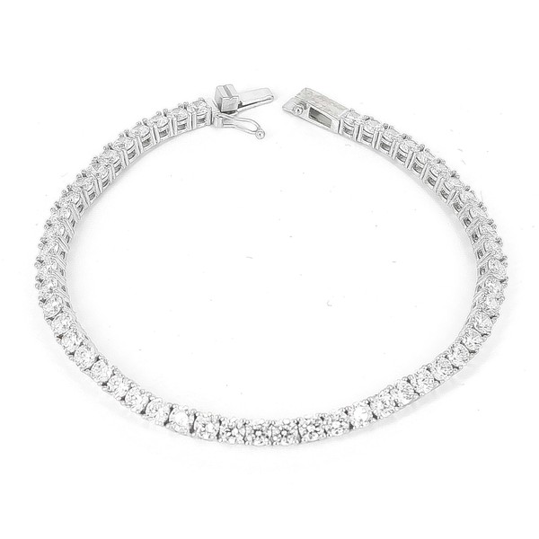 HOILY'S Women's Single Row Tennis Bracelet Jewellery with Zirconia in
