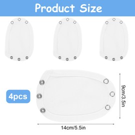 Aolso Baby Vest BodySuit Extender, 4pcs Baby Bodysuit Extender, Maximize Baby Clothes Lifespan, White