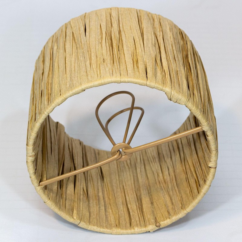 Mini Lampshade rattan round little lamp shade, Clip on boho