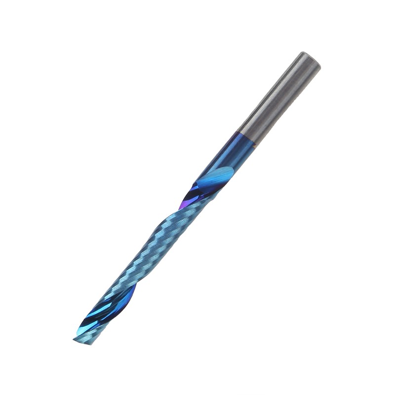 Single Flute Cutter Tungsten Steel Spiral End Mill Straight Shank