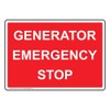 ComplianceSigns.com Generator Emergency Stop Sign, 10x7 inch Plastic for Electrical,