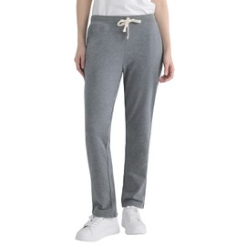 Weintee Women's Cotton Sweatpants with Pockets Petite M Granite Heather