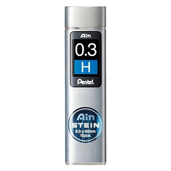 Pentel 0.3 mm H Ain Stein Refill Lead (Pack of 12 Tubes, 15 Leads per Tube)