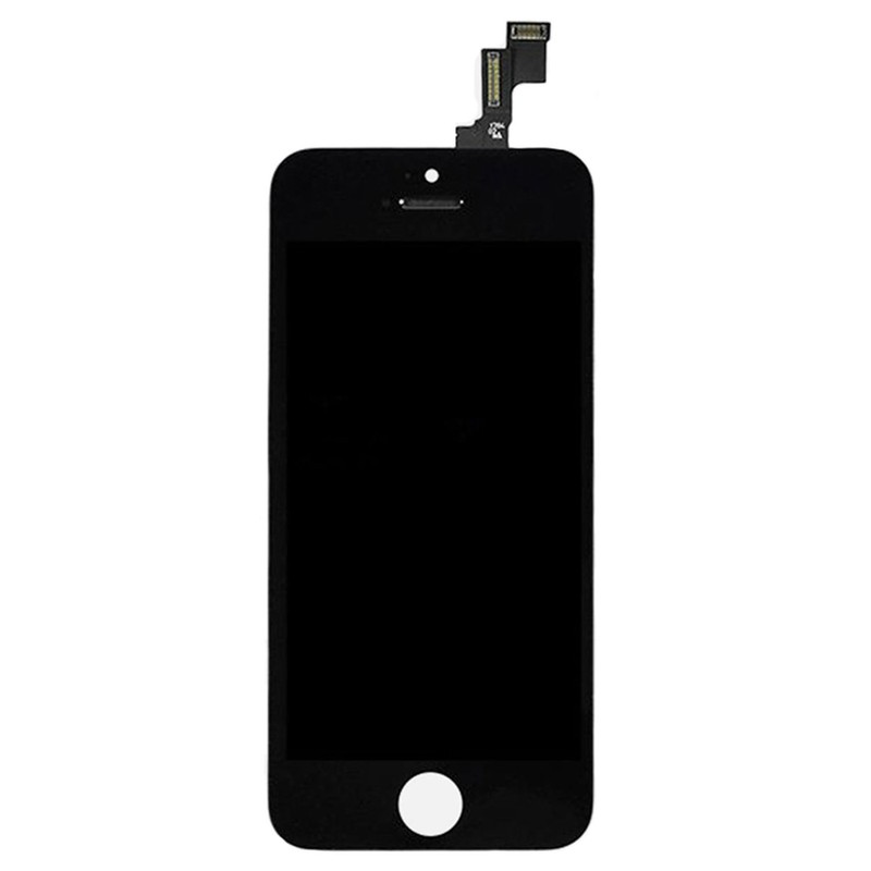 SZM iPhone5C フロントパネルセット（フロントガラスデジタイザ）タッチパネル 液晶パネルセット 修理交換用 (黑)