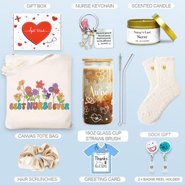 MHSMHL Nurse Gifts for Women, Nurses Week Gift, Nurse Appreciation Gift, Practitioner Gifts for Nurses, Nursing School Essentials with 16oz Glass Cup