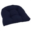 Blazing Needles Twill Rounded Back Chair Cushion, 19" x 19",