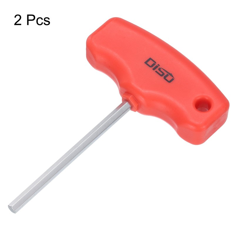 sourcing map 2pcs T-Handle Hex Key Wrench 4mm Metric T-Key
