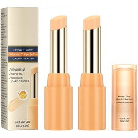 Glow Vitamin C Eye Balm Stick, Hydrating Eyes Cream with Vitamin C Brightens and Reduces Puffiness and Dark Circle, Eye Care Stick for Women (2)