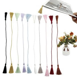 OHYER Tassels Pendant Silky Lint Bookmark Tassels Mini Tassels Silky Soft Colourful Tassels for Curtain Tieback Gift Bag Drawstring Bag DIY Decoration Braided Cord (10, 28 cm)