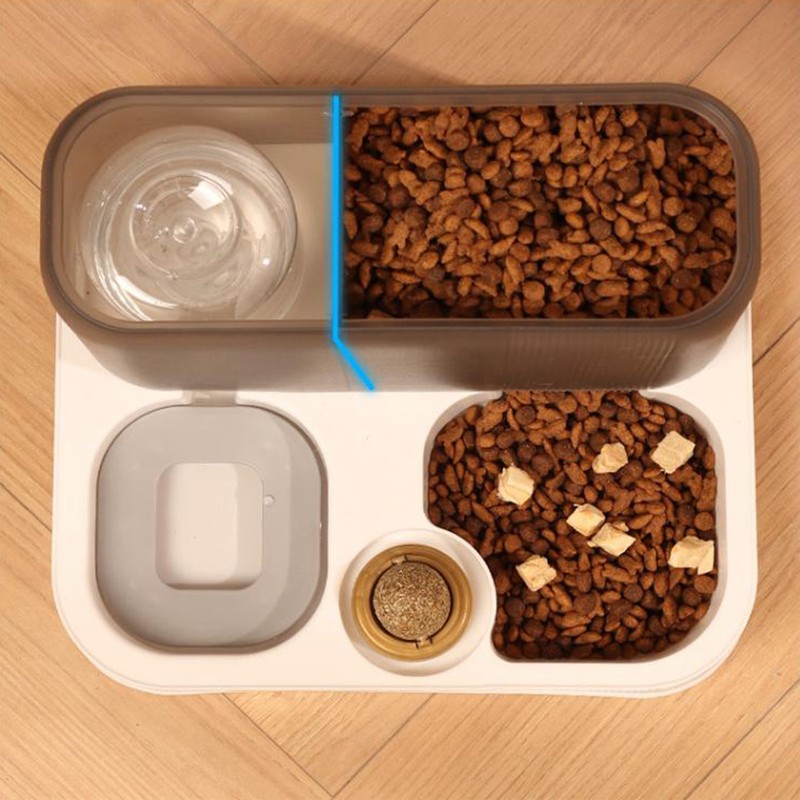 Cat Water Bowl Moderate Capacity Removable Double Pets Water Food