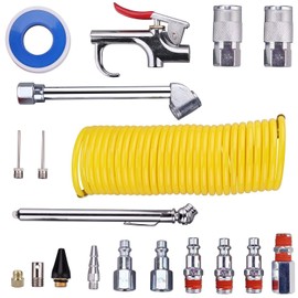 Voyzdx Kit Accesorios Aire Para Compresor Con Manguera 20 Piezas,Herramientas de Aire de Conexión Rápida de 1/4 Pulgadas Tipo de Ensamblaje Herramientas Neumáticas para reparación de automóviles