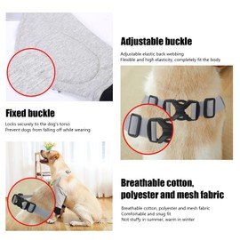 Dog Recovery Front Legs Sleeve, Dog Front Leg Braces Dog Elbow Brace Protector Pads Dog Elbow Protector Joint Warming Breathable Adjustable Dog Front Leg Sleeve for Dogs Puppy (L)