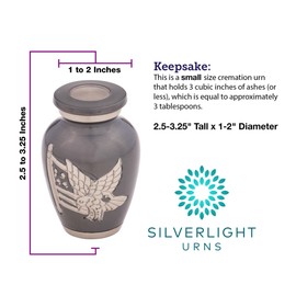 Silverlight Urns American Pride Keepsake Urn for Ashes