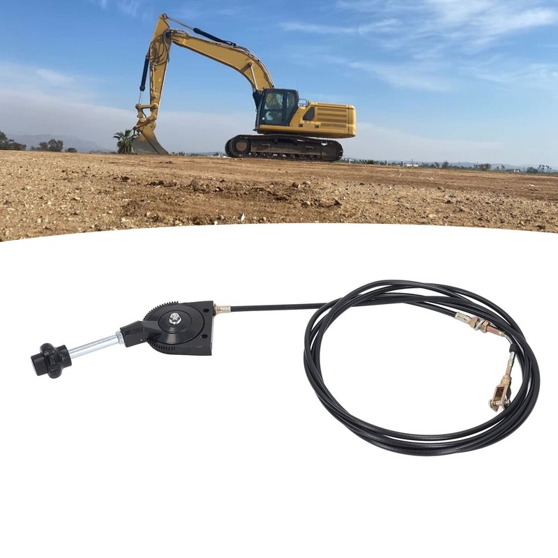 Moofey 3.5m Throttle Cable, Excavator Manual Throttle Cable Kit Replacement,