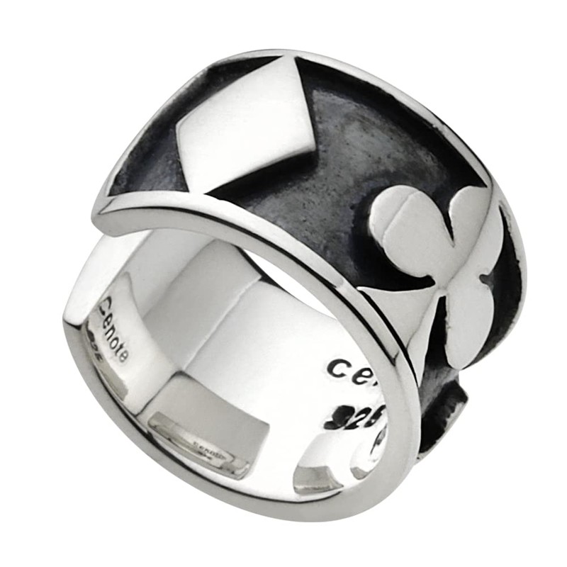 Cenote e0118 Trump Pattern Ear Cuff [925 Silver Accessories], Silver,