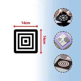 KAPSING Baby Contrast Cards, Toy for Baby 0 3 6 Months, Visual Stimulus Cards, Newborn High Contrast Visual Cards, 18 Pieces, 36 Pages Contrast Cards, Flashcards (Black and White)