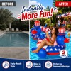 2-Pack Patriotic Duck Pool Floats for Summer Fun – Red